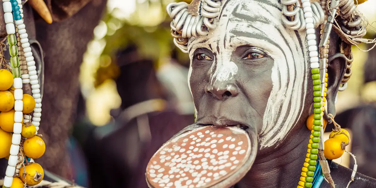 Mursi woman with lip plate